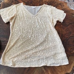 Sundance beige beaded top